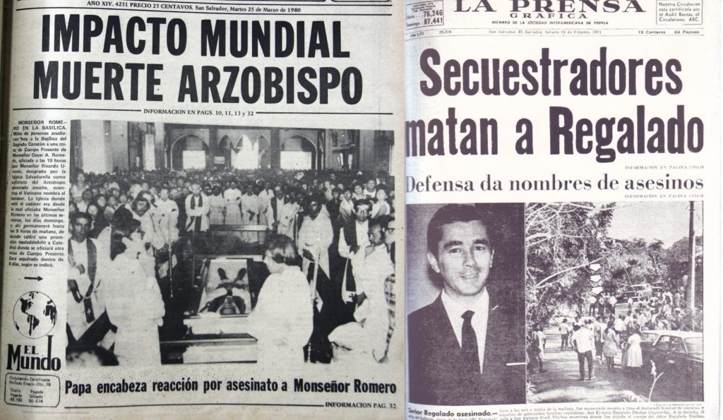 Portadas históricas de la prensa en El Salvador 